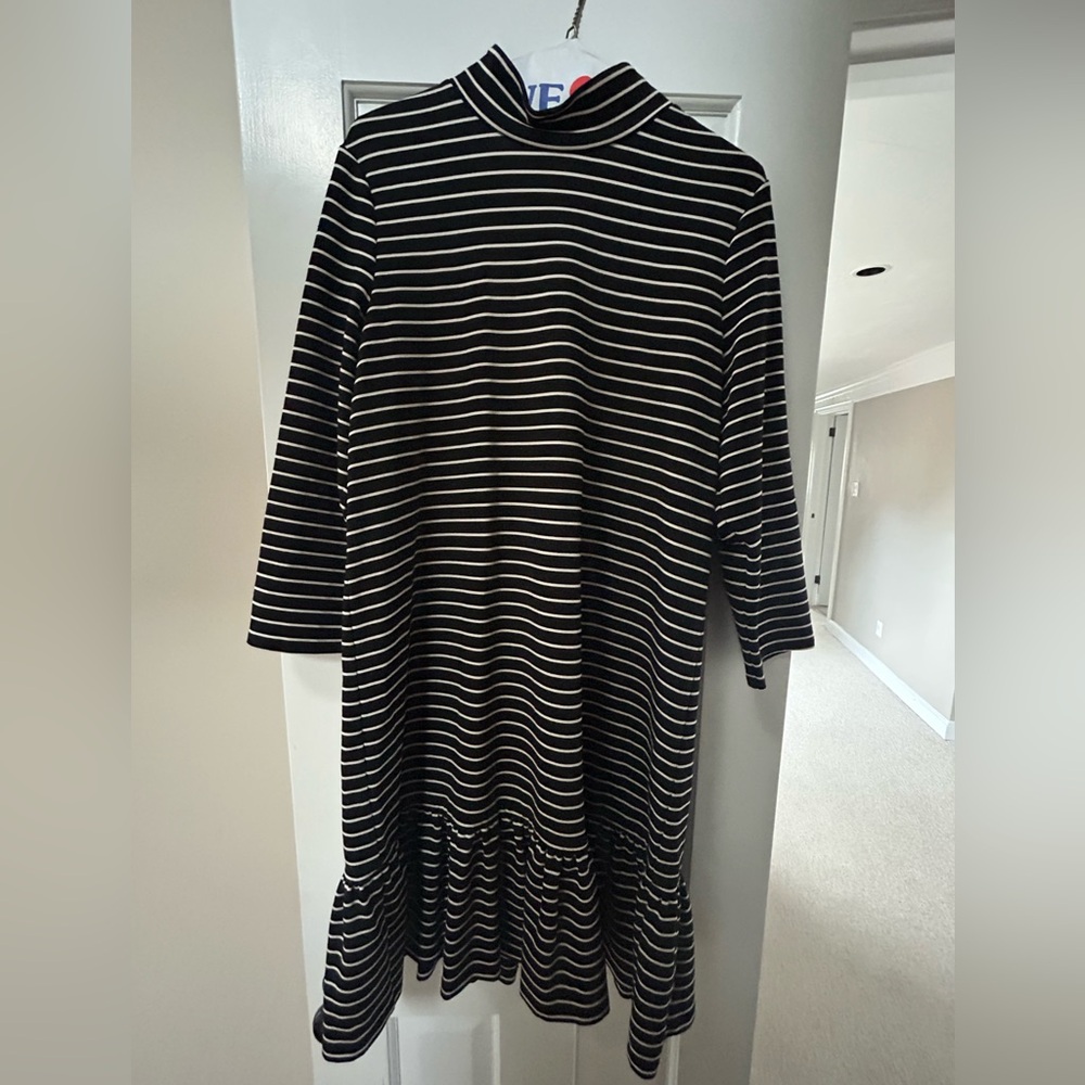 Kate Spade mock neck stripe dress, size L